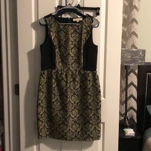 Gold and black loft dress size 8